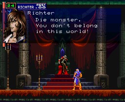 Create meme: castlevania symphony of the night, castlevania sotn, die monster you don't belong in this world