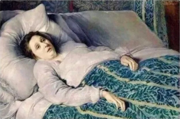 Create meme: interior, Camille Monet on her deathbed, When they wake you up