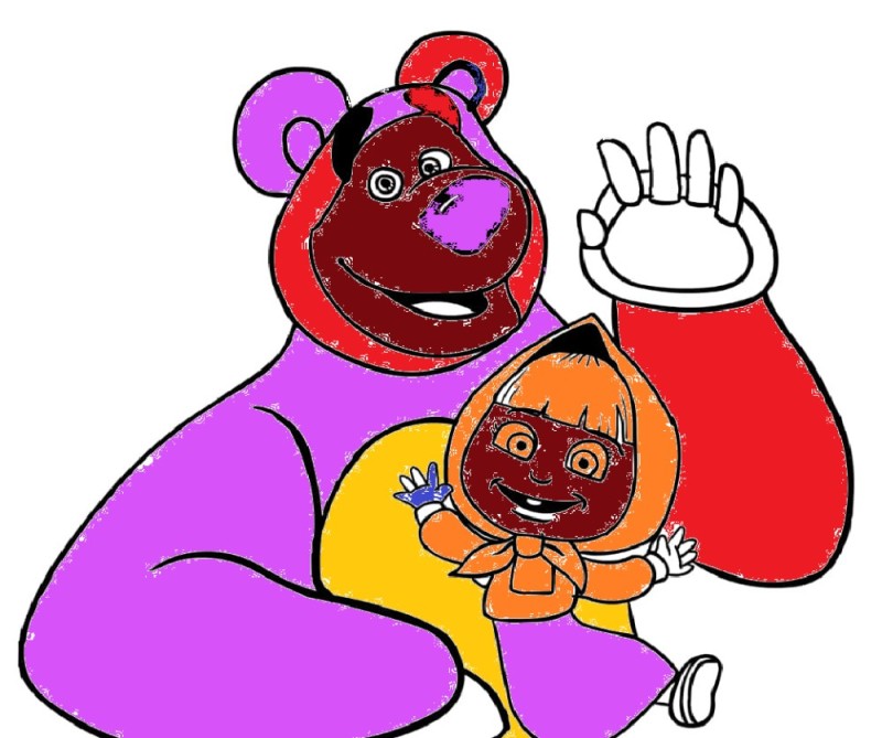 Создать мем: раскраски для детей маша и медведь, раскраска маша и медведь, маша и медведь рисунок карандашом