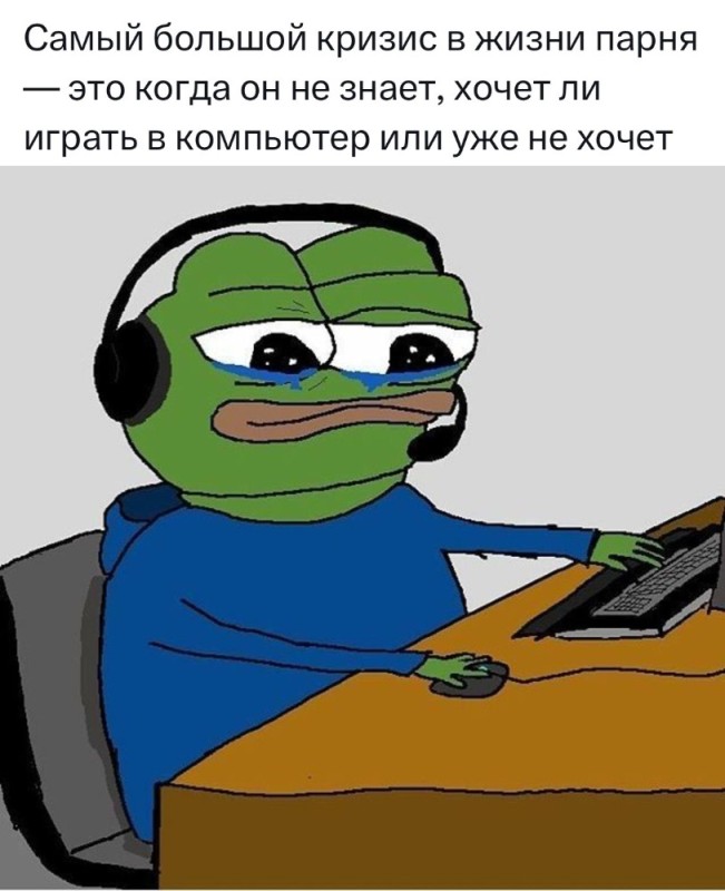 Create meme: pepe , sadge pepe, toad at the computer