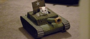 Create meme: cat tank, the cat in the tank, the cat on the tank