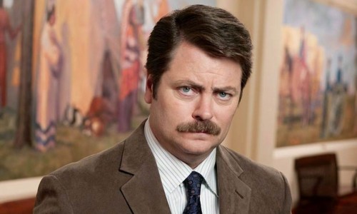 Create meme: nick offerman, a simple man , ron swanson