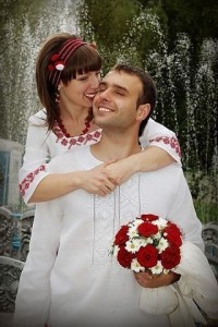Создать мем: жених и невеста, свадьба, жених и невеста в русском стиле