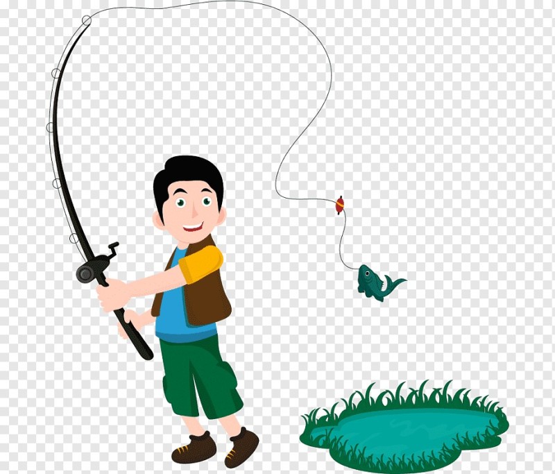 Create meme: a boy with a fishing rod, fisherman with a fishing rod, drawing of a fishing rod