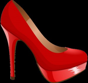 Create meme: shoes red on the heel chunky heel pumps, red heel, red shoes