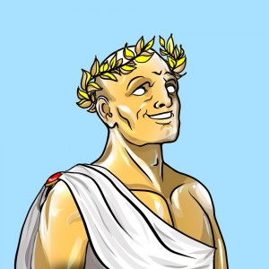 Создать мем: персонажи, римский император, цезарь римский император рисунок