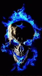 Создать мем: череп картина, череп, неоновый череп в черно синем исполнении