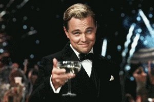 Create meme: Leonardo DiCaprio, DiCaprio glass, Gatsby glass