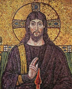 Создать мем: византийская мозаика сант аполлинаре нуово, иисус христос, христос пантократор из синайского монастыря