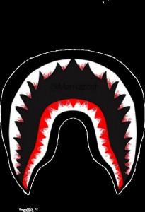 Create meme: bape shark background, bape shark logo, bape shark