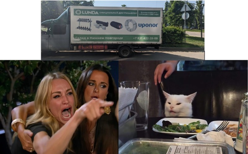 Создать мем: мем с двумя котами, две девушки и кот мем, мем женщина и кот оригинал