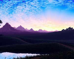Create meme: nature mountains, pixel art 1920 x 1080, landscape