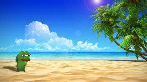Create meme: beach, palm beach, beach tropical