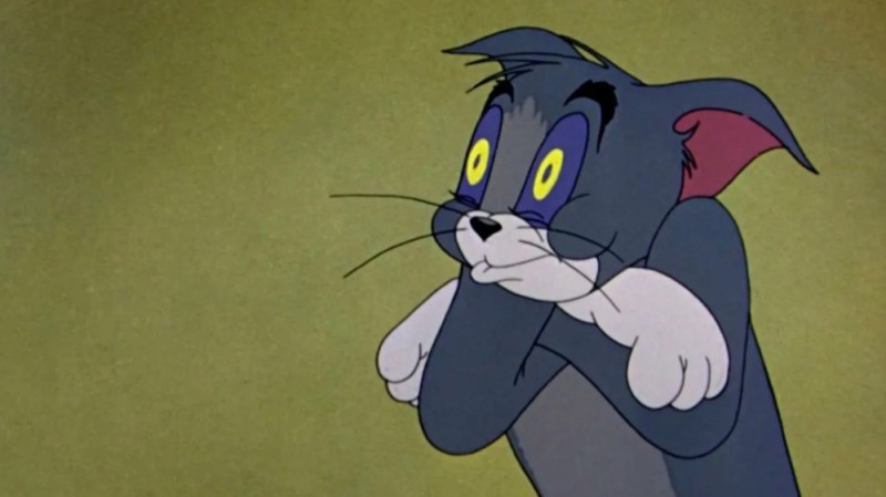 Create meme: Sleepy Tom from Tom and Jerry, Tom and Jerry , Tom and Jerry with matches in their eyes
