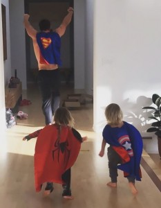 Create meme: Chris Hemsworth Superman, Chris Hemsworth ass, Chris Hemsworth with his son