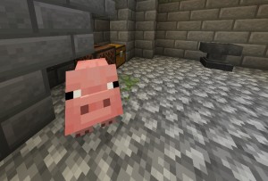 Create meme: a pig in minecraft, pig from minecraft, pig from minecraft face