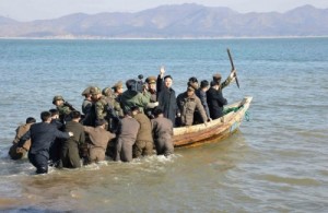 Create meme: Kim Jong UN floats the boat