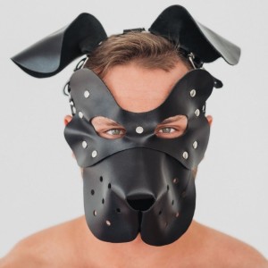 Создать мем: латексная маска, маска кожаная для ролевых игр, кожаная маска собаки лекало