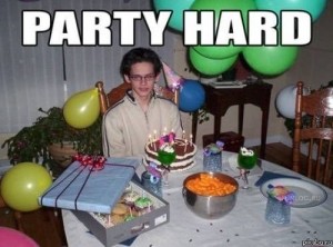 Create meme: PARTY HARD