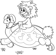 Create meme: lion cub and turtle coloring book, The lion cub and the turtle are decorated, coloring book lion cub from the cartoon lion cub and turtle