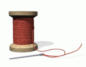 Создать мем: иголка с ниткой, нитки, needle and thread