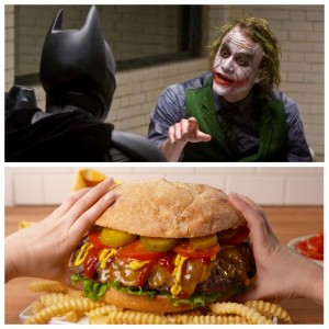 Создать мем: joker, огромный бургер, темный рыцарь 2008 хит леджер