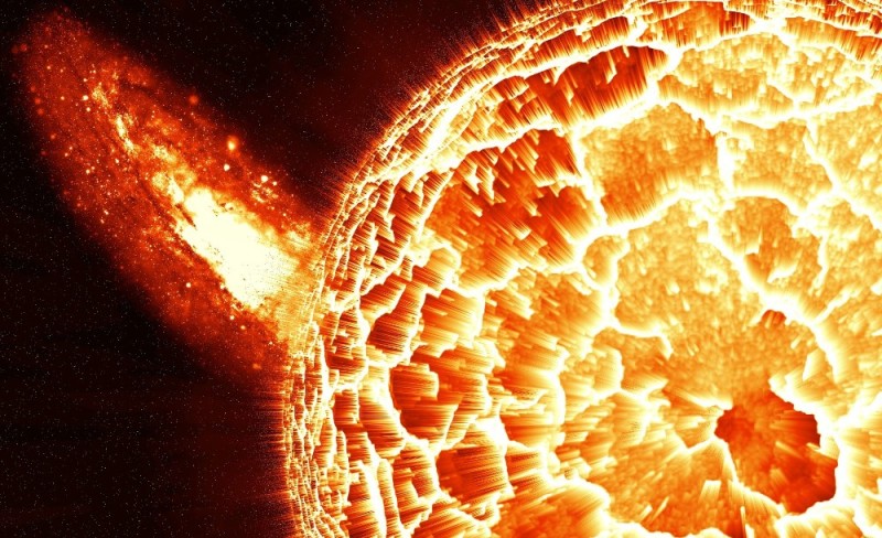 Create meme: explosions in the sun, inferno, sun space
