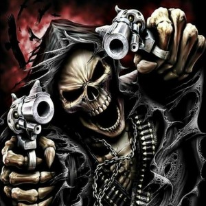 Создать мем: reaper, five finger death punch a decade of destruction, скелет