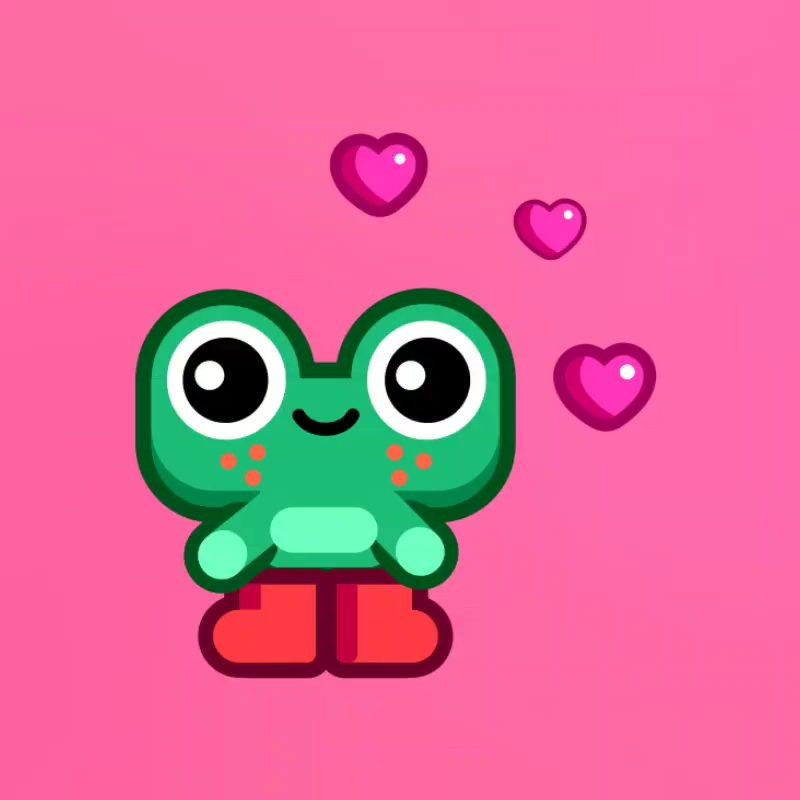 Create meme: froggo in love stickers, the stickers are cute, stickers lovers