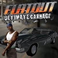 Create meme: flatout ultimate carnage logo, flatout 2 ultimate carnage cover, flatout ultimate carnage label