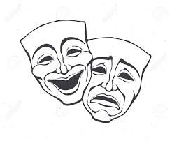 Создать мем: эскиз маски, маски эмоции, театральные маски эскиз