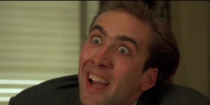 Create meme: Nicolas cage, Nicolas cage is a surprise