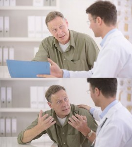 Create meme: disgruntled patient and the doctor, meme doctor