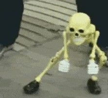Создать мем: skeleton bone, весёлый скелет, танцующий скелет мем