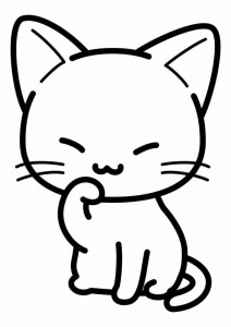 Создать мем: милые котики рисунки для срисовки, котики срисовка, милые котики для срисовки