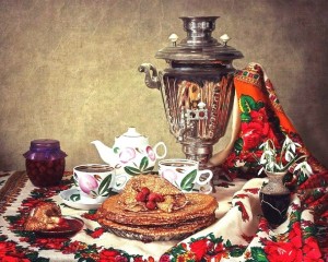 Создать мем: масленица натюрморт, русский чай картинки, чайный стол с самоваром