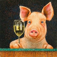 Создать мем: пьяная свинья, свинья, свинья с вином