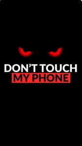 Create meme: don't touch my phone Wallpaper black, dont touch, red eyes on black background