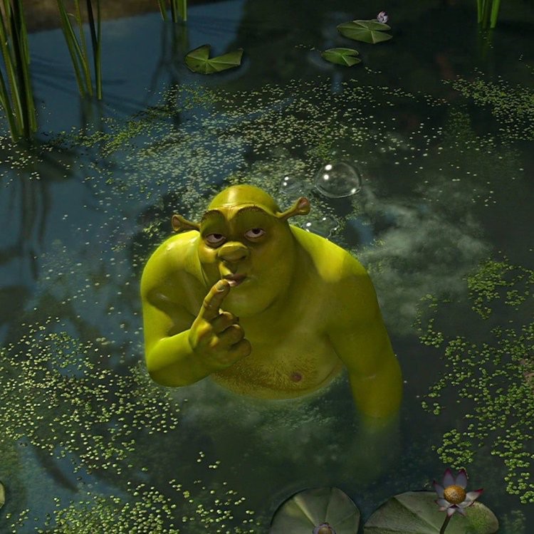 Create meme: peppa pig , Shrek's swamp, Shrek in the swamp