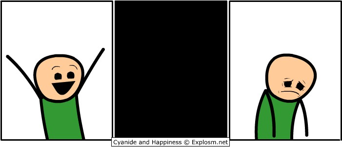Создать мем: cyanide and happiness, цианид и счастье комиксы, шаблоны для мемов