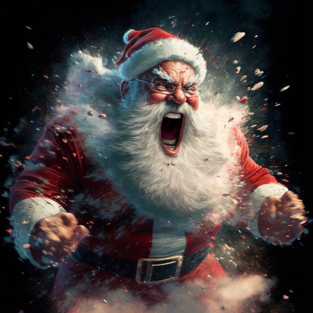 Create meme: santa claus, bad Santa , Crazy Santa