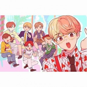 Create meme: bts Chibi, family bts art, Kay pop arts BTS