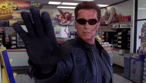 Create meme: Arnold Schwarzenegger, terminator 3 rise of the machines Arnold Schwarzenegger, watch the hand terminator