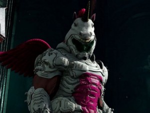 Create meme: doom guy the unicorn, eternal doom costume unicorn, doom eternal doomicorn