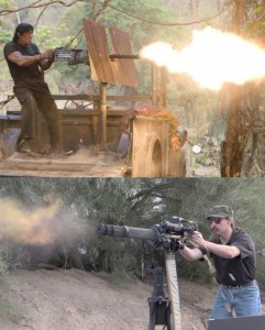 Create meme: Rambo iv, shooting machine gun, shoots a machine gun