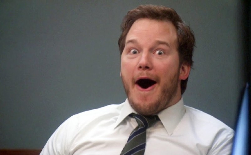 Create meme: Andy Dwyer, park and recreation, reaction 2