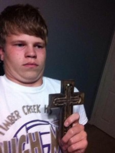 Create meme: the boy with the cross MEM, the guy with the cross MEM, the man with the cross MEM