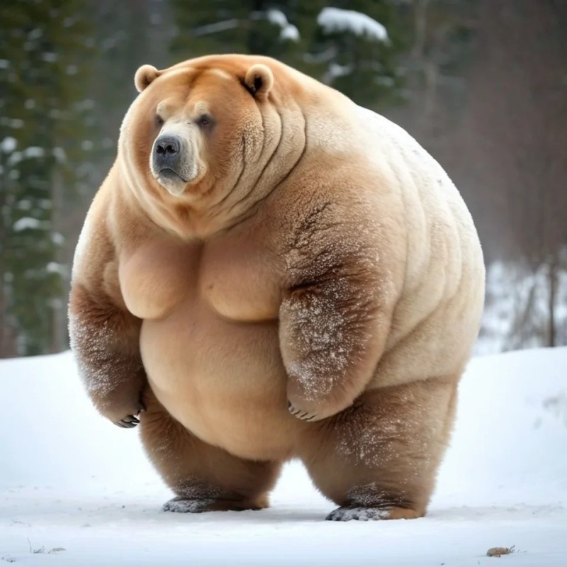 Create meme: bear , plump, the fattest bear