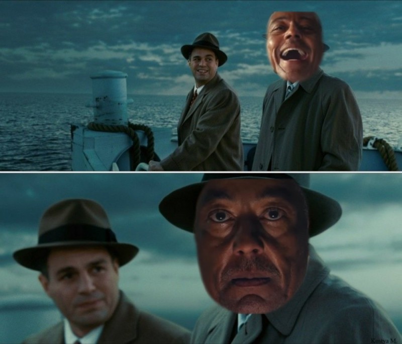 Create meme: meme of shutter island , meme DiCaprio shutter island, Leonardo DiCaprio meme of shutter island