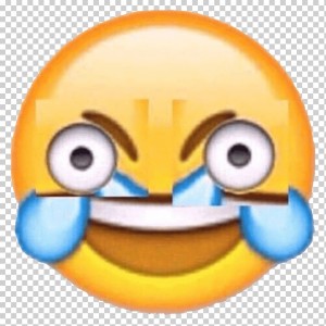 Создать мем: плач смайлик, laughing emoji, смеющийся эмодзи переделанный